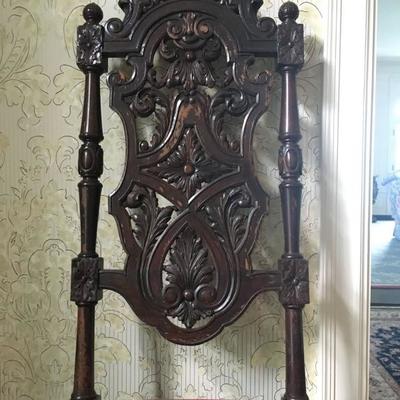 Renaissance Revival Carved Frame Side Chair, Pair 