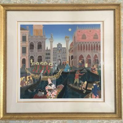 Thomas McKnight Venice Scene Serigraph 