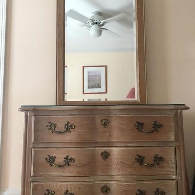 Three Drawer Dresser with Matching Mirror 