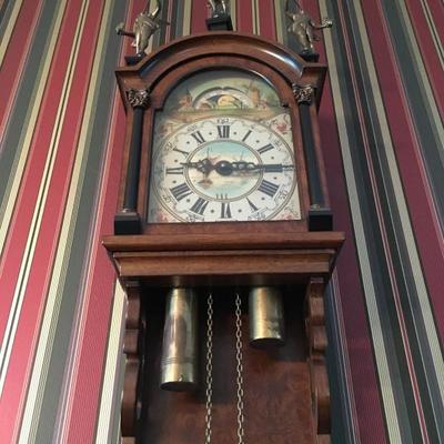 Atlas Clock with Brass Pendulums 