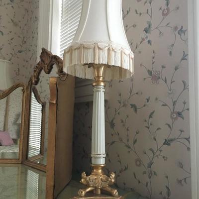 Lenox Candlestick Lamps, Pair 