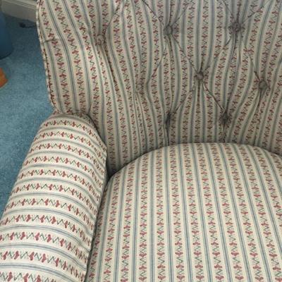 Detail of Skirted Chair, with Ottoman 