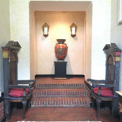 Throne Chairs, His and Hers 