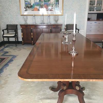 Baker Furniture Banded Edge Dining Table
