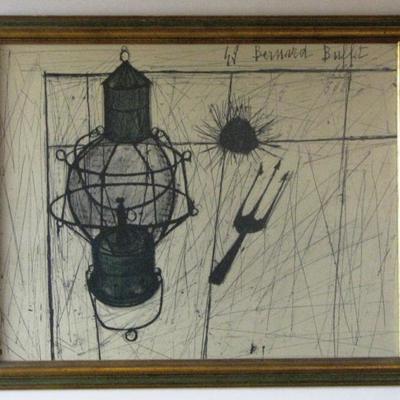 Signed, numbered lithograph 
by Bernard Buffet
18