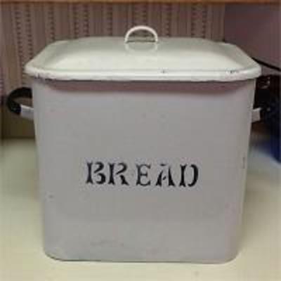 Vintage Enameled Bread Box