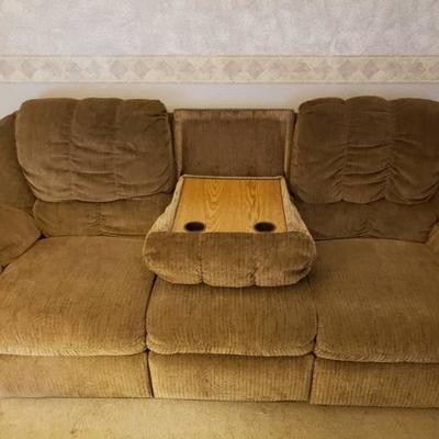 1 Adjustable Plush Couch with Cup Holder and Third S ...