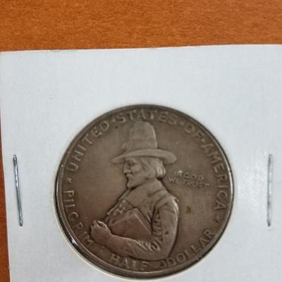 1920 AU Pilgrim Silver Half Dollar Comm
