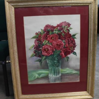 Vintage Picture Red Roses