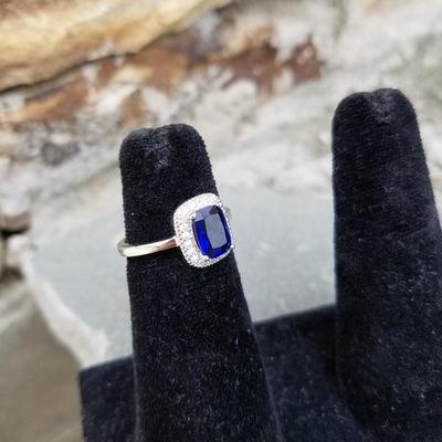 925 Sterling Silver Sapphire Ring