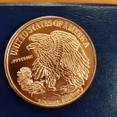 1OZ Eagle Copper Round