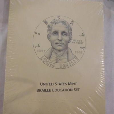 2009 Louis Braille Bicentennial Silver Education Set - Unopened 