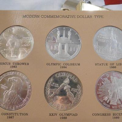 Book of US Modern Commemorative Type Dollars - Silver