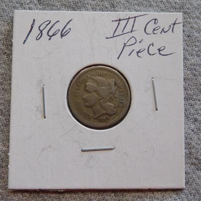 1866 III Cent Piece
