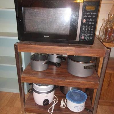 Kitchen Microwave and other cookware cart