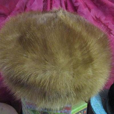 Mink Hat and other Vintage Hats and Hat Boxes