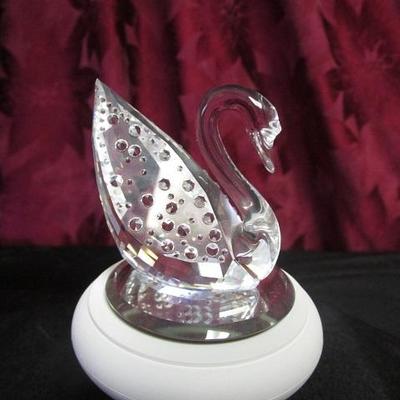 Swarovski Swan Crystal on a Stand