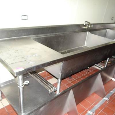 Stainless 2 Bay Vegetable Wash Sink