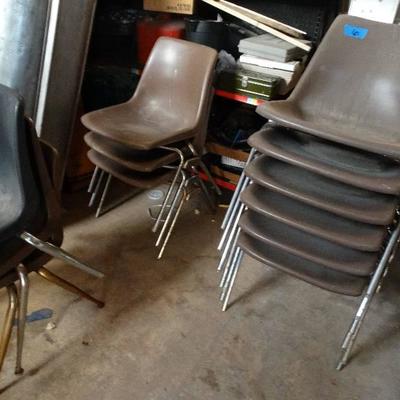 12 plastic stack chairs