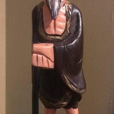 Colorful Asian Carved Wiseman
