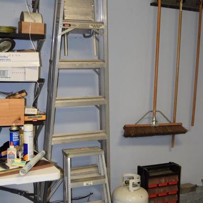 Ladders, Brooms, Propane Gas Tank