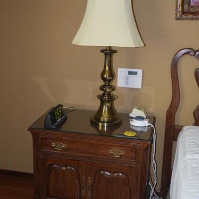 Bedside Table, Table Lamp