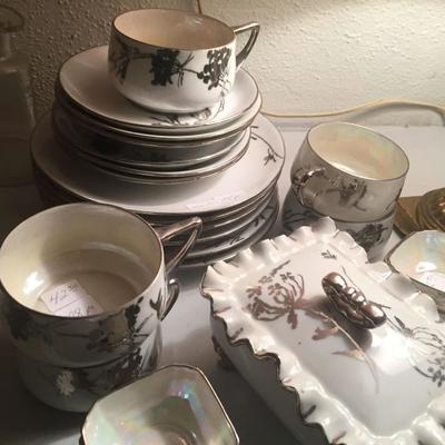 Silver overlay dishes 