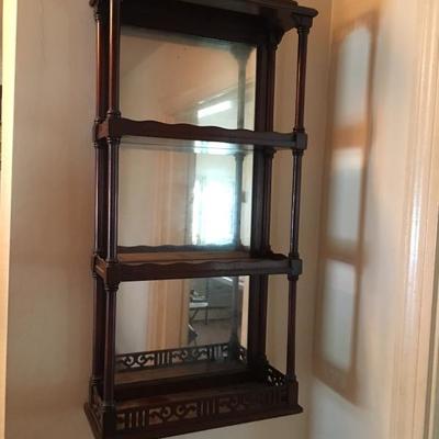 Fine Mirror Back Chinese Chippendale Style Shelf