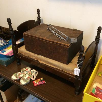 Antique doll bed.