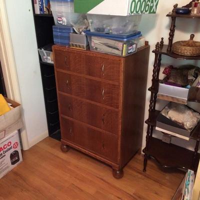 Small vintage four drawer oak dresser from the 1920s.