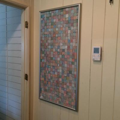 Large modernist original oil painting, signed by artist.