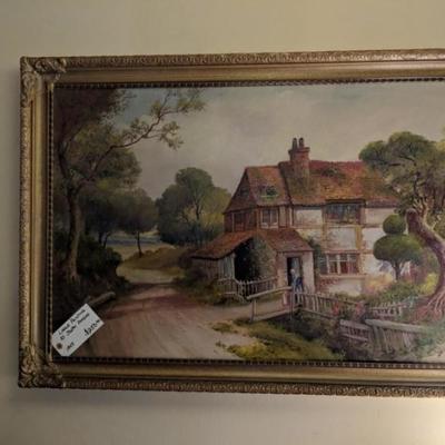 Large oil painting by Joseph Physioc.