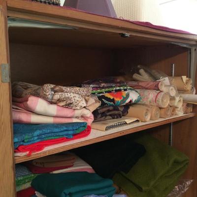 Collection of vintage wallpaper and more fabric.