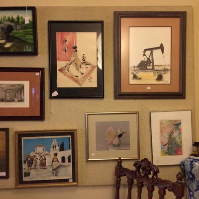 Original paintings, photographs, and prints.