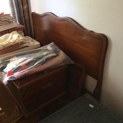 Antique full-size mahogany bedframe.