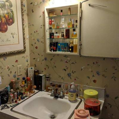 Collectible perfume, cologne and other miscellaneous toiletries.