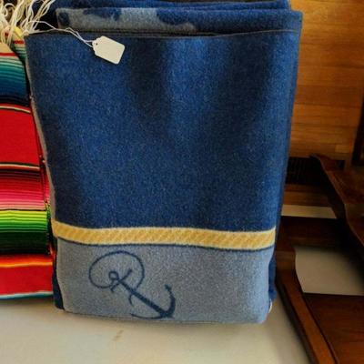 Wool Navy blanket.