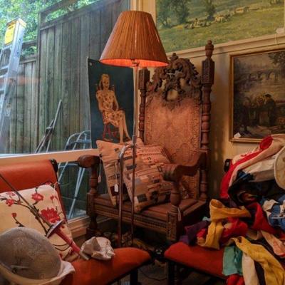 Mid century modern chrome standing lamp.