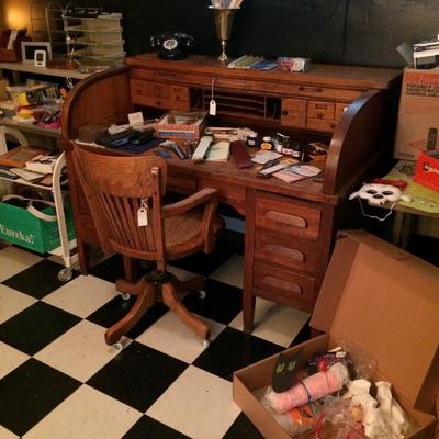 Antique rolltop desk from the J.K. Gill company circa 1915.