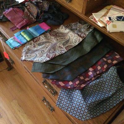Vintage silk blouse scarves.