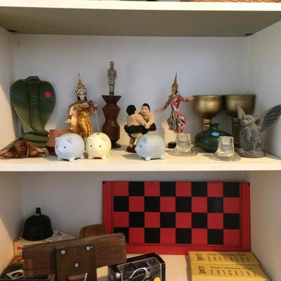 Board games and miscellaneous collectibles.