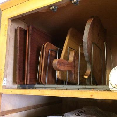 Wood cutting boards.