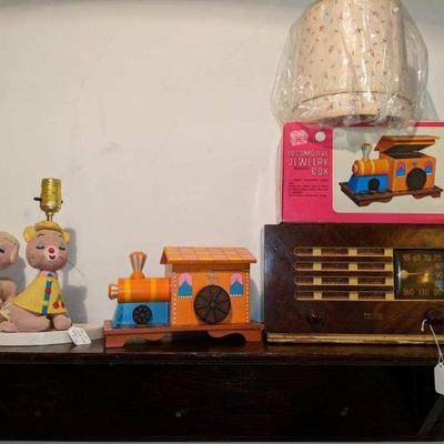 Toy train musical jewelry box.