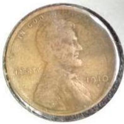 1910-S Wheat Penny, Fine Detail
