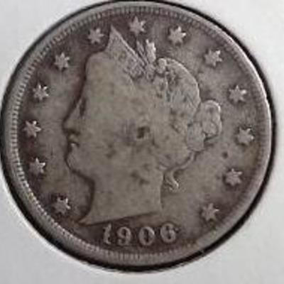 1906 Liberty Nickel, VF Detail