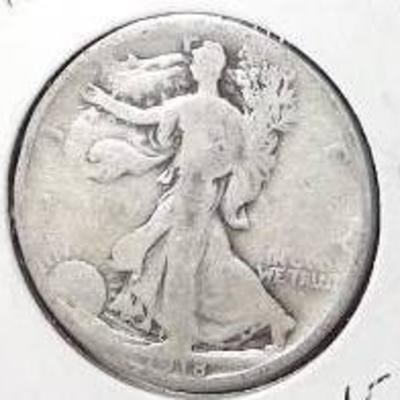 1918 Walking Liberty Half dollar, VG Detail