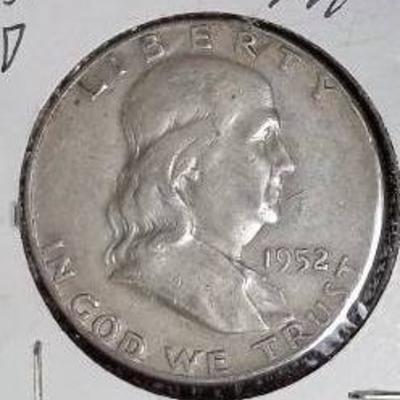 1952-D Franklin Half Dollar, XF Detail
