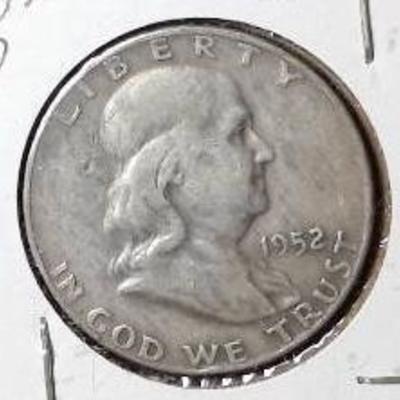 1952-D Franklin Half Dollar, VF Detail