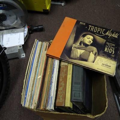 Box of Records Approx. 40 Singles and 4 Sets