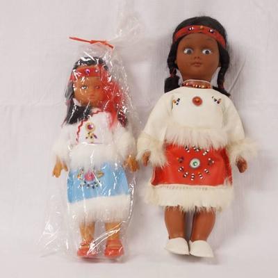 Two Native American Dolls - See Photos for Details